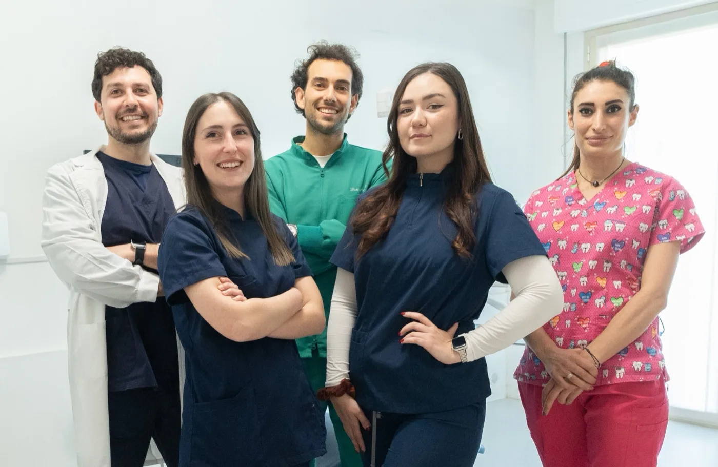 Il gruppo che lavora nello studio di Lucca